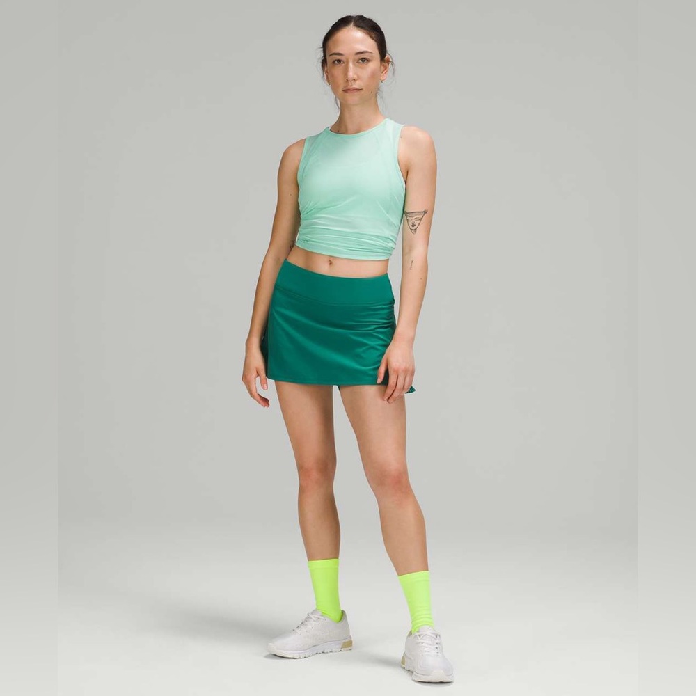 Lululemon Play Off The Pleats Mid Rise Skirt Teal Lagoon
